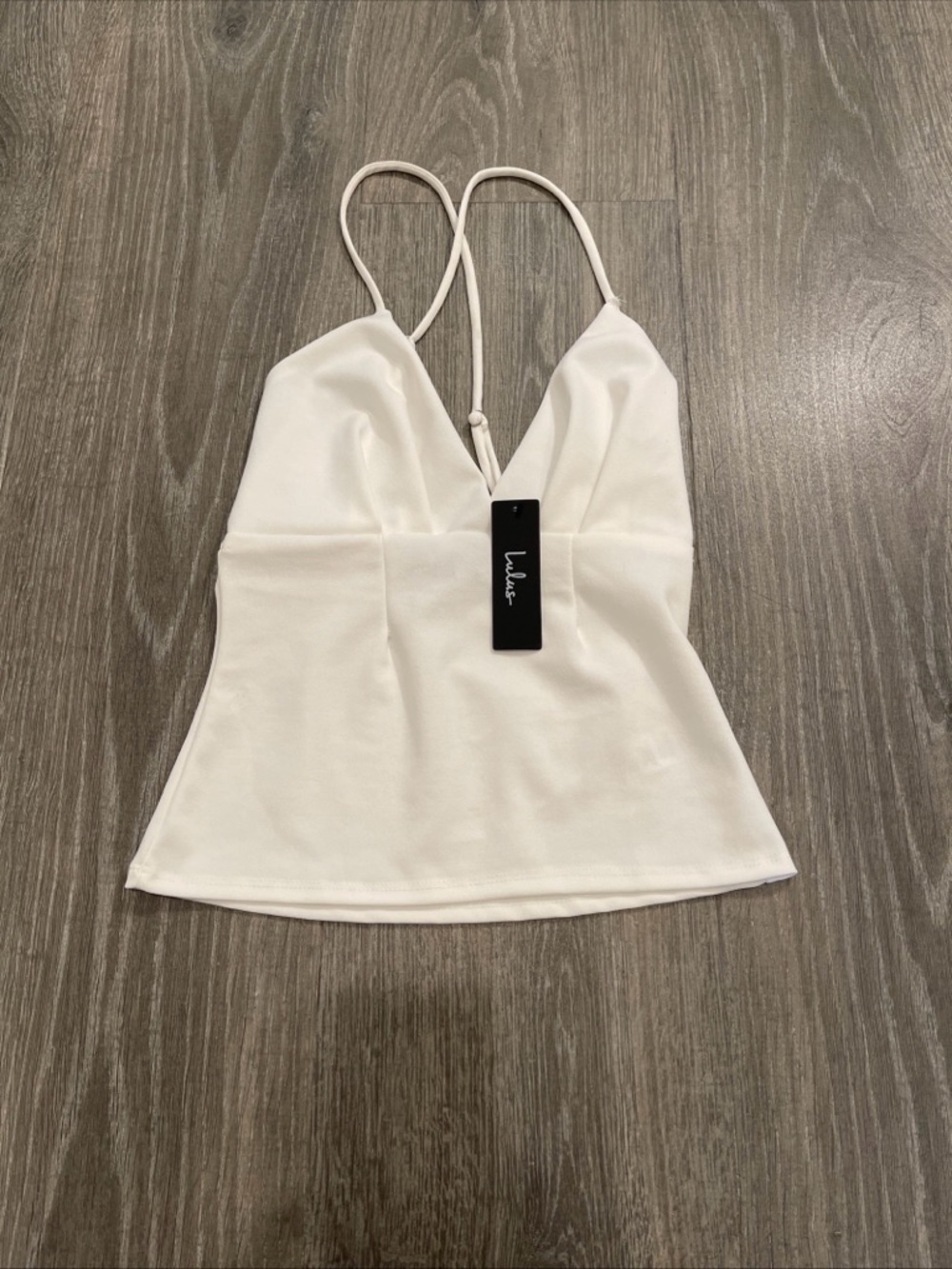 Lulu's Creamy White V-Neck Spaghetti-Strap Cami